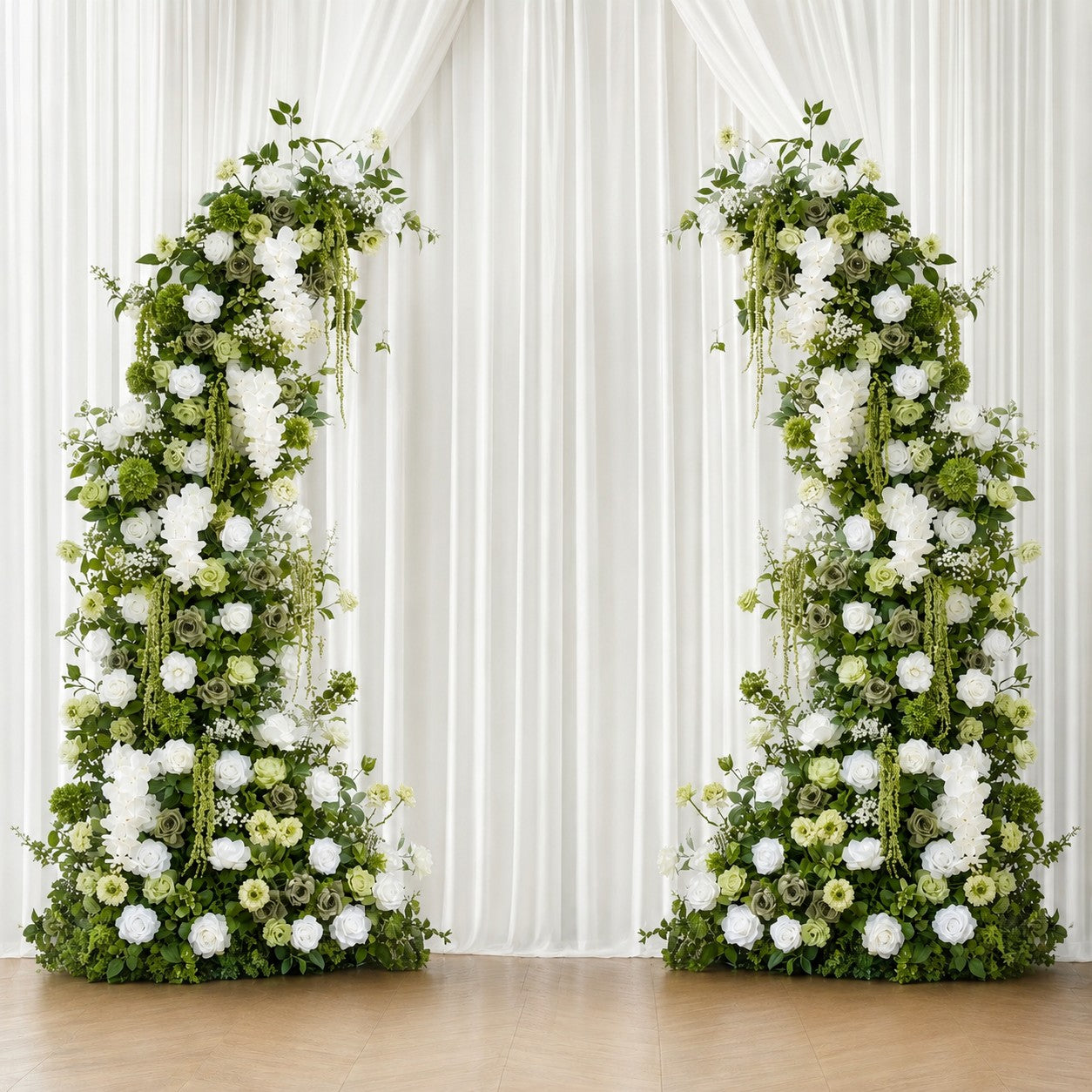 Roseytime Meadowlight Flower Pillars Arch with Frame #RTP148