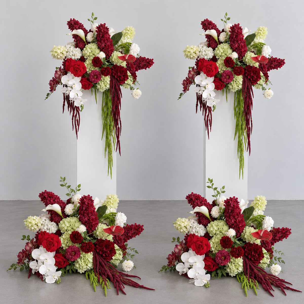 💥B1G1: Sale Claret Hollow Flower Set (8pc) #RTS049