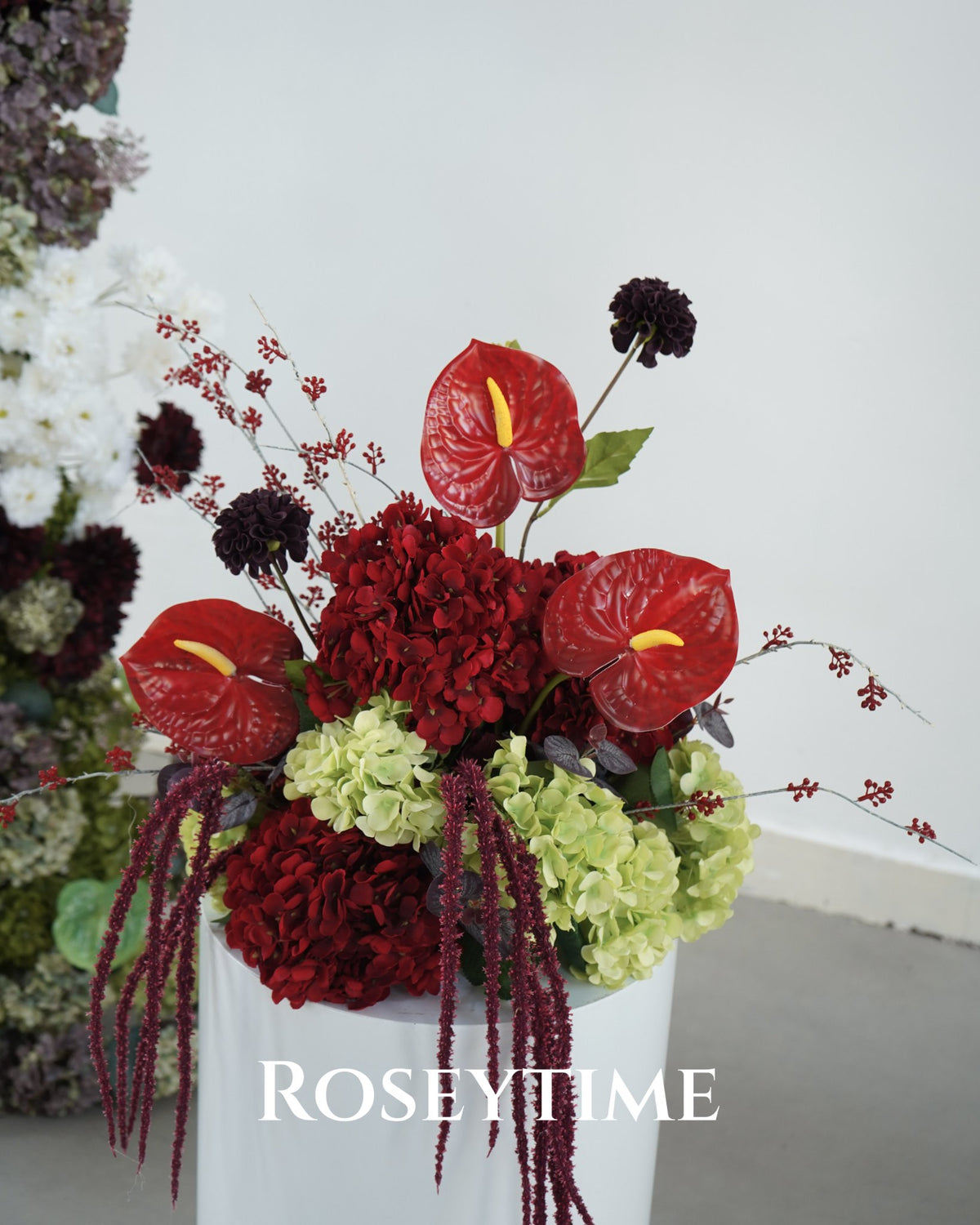 Roseytime Garnet Grove Small Table Flower Arrangement #RTT001