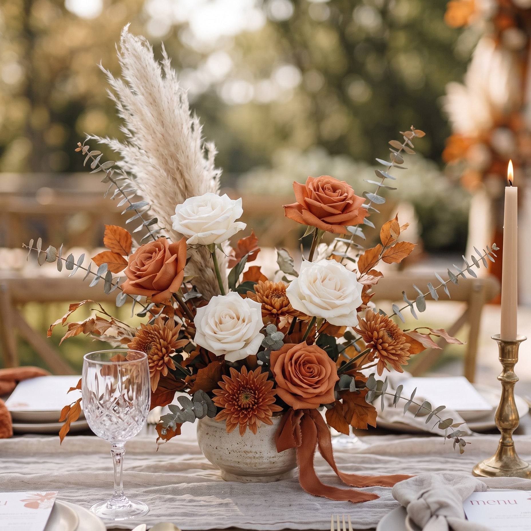 Roseytime Juliette Woodland Small Table Flower Arrangement #RTT018