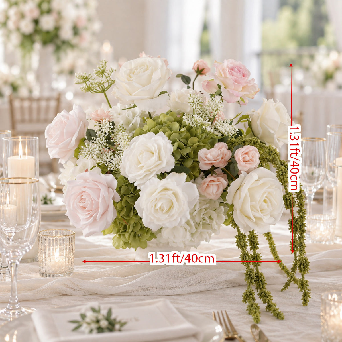 Roseytime Blush Pink Table Flower Arrangement #RTT055