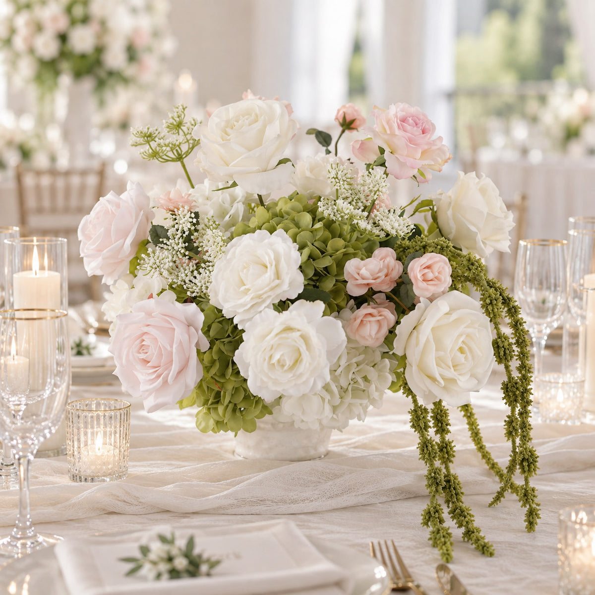Roseytime Blush Pink Table Flower Arrangement #RTT055