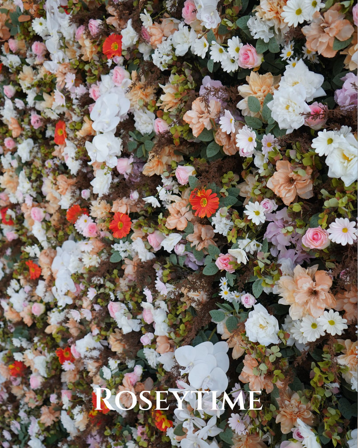 Roseytime 5D Brown Flower Wall Roll Up Fabric Back #RTW313