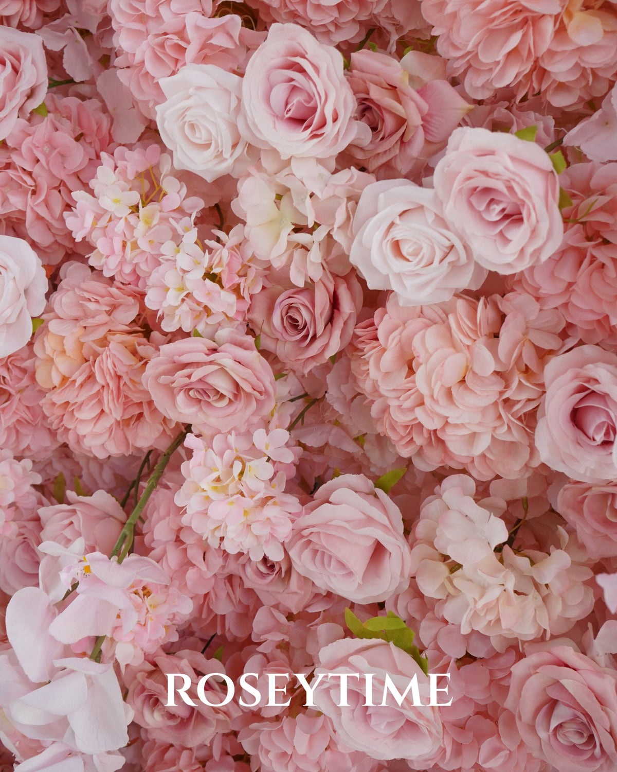 Roseytime 5D Misty Pink  Flower Wall Roll Up Fabric Back #RTW451