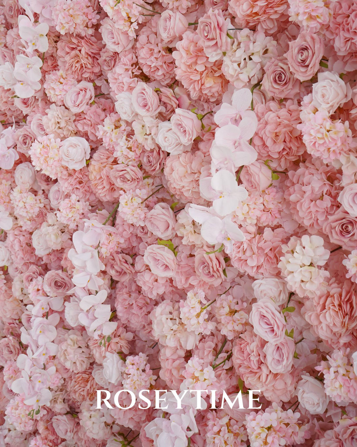 Roseytime 5D Misty Pink  Flower Wall Roll Up Fabric Back #RTW451