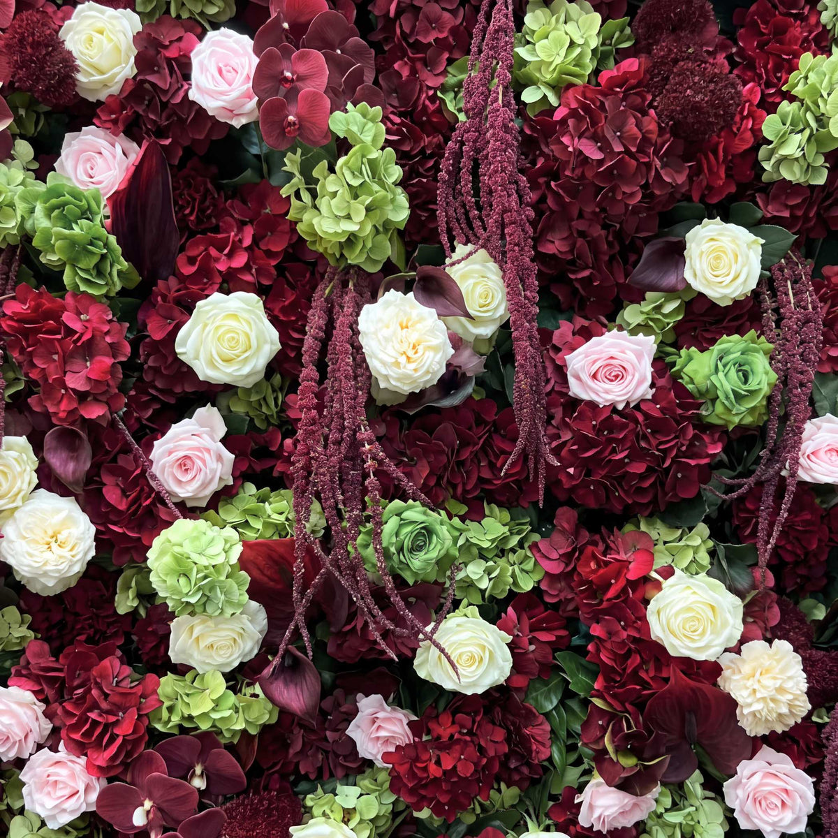 💥B1G1: Sale 5D Burgundy Green Wall Roll Up Fabric Back #RTW468