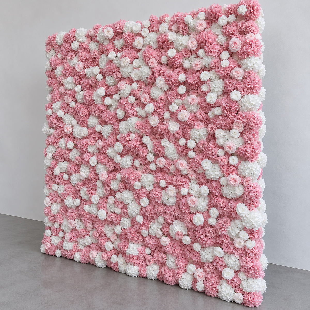 💥B1G1: Sale  3D Dusty Rose With White Wall Roll Up Fabric Back #RTW474