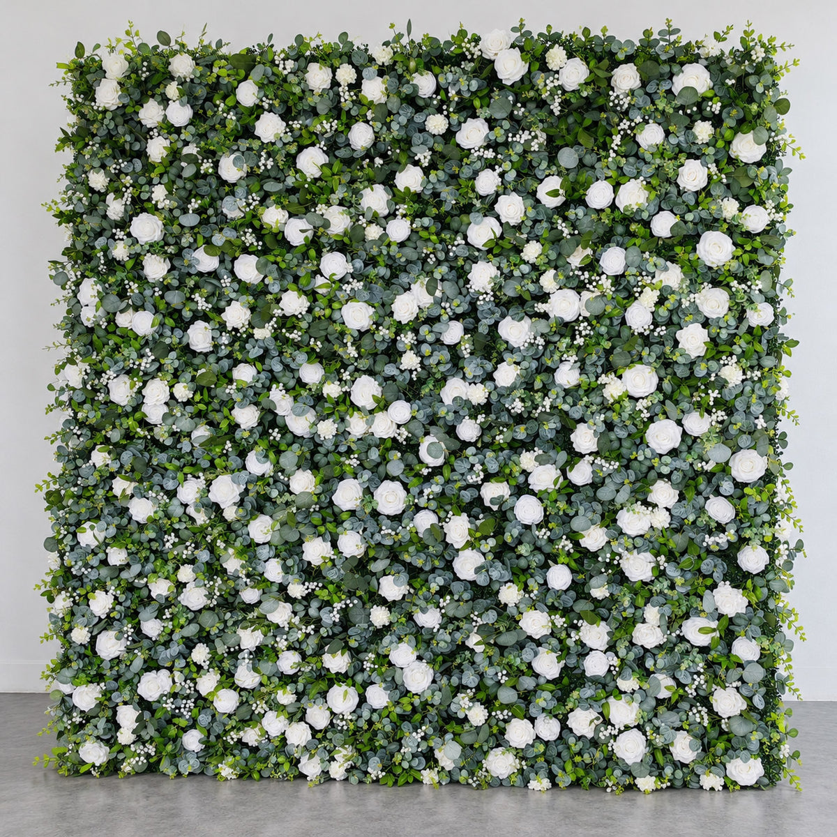 💥B1G1: Sale 3D White&Green Wall Roll Up Fabric Back #RTW475