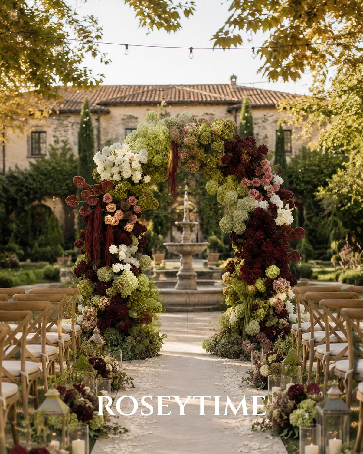 RoseyTime Carmine Estate Flower Arch n-shape Round Arch #RTA500