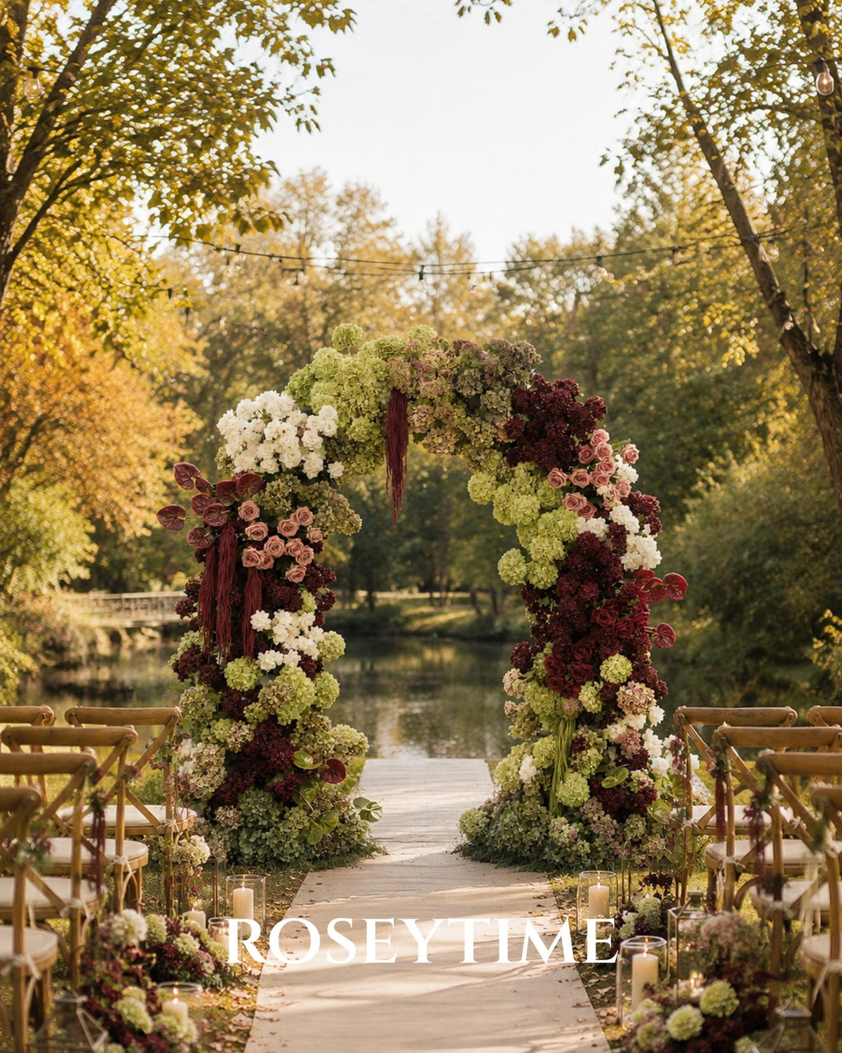 RoseyTime Carmine Estate Flower Arch n-shape Round Arch #RTA500