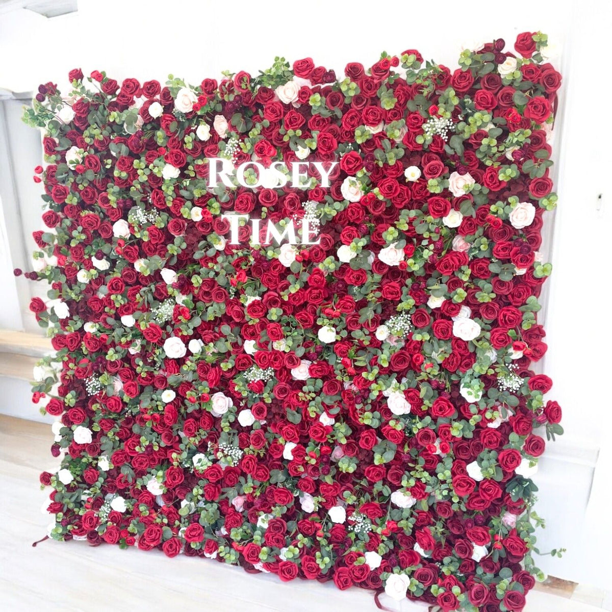 💥SALE: Roseytime Red Roses Flower Wall 8x8ft #RTW042