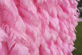 Roseytime 5D Pink Feather Wall Roll Up Fabric Back #RTW139