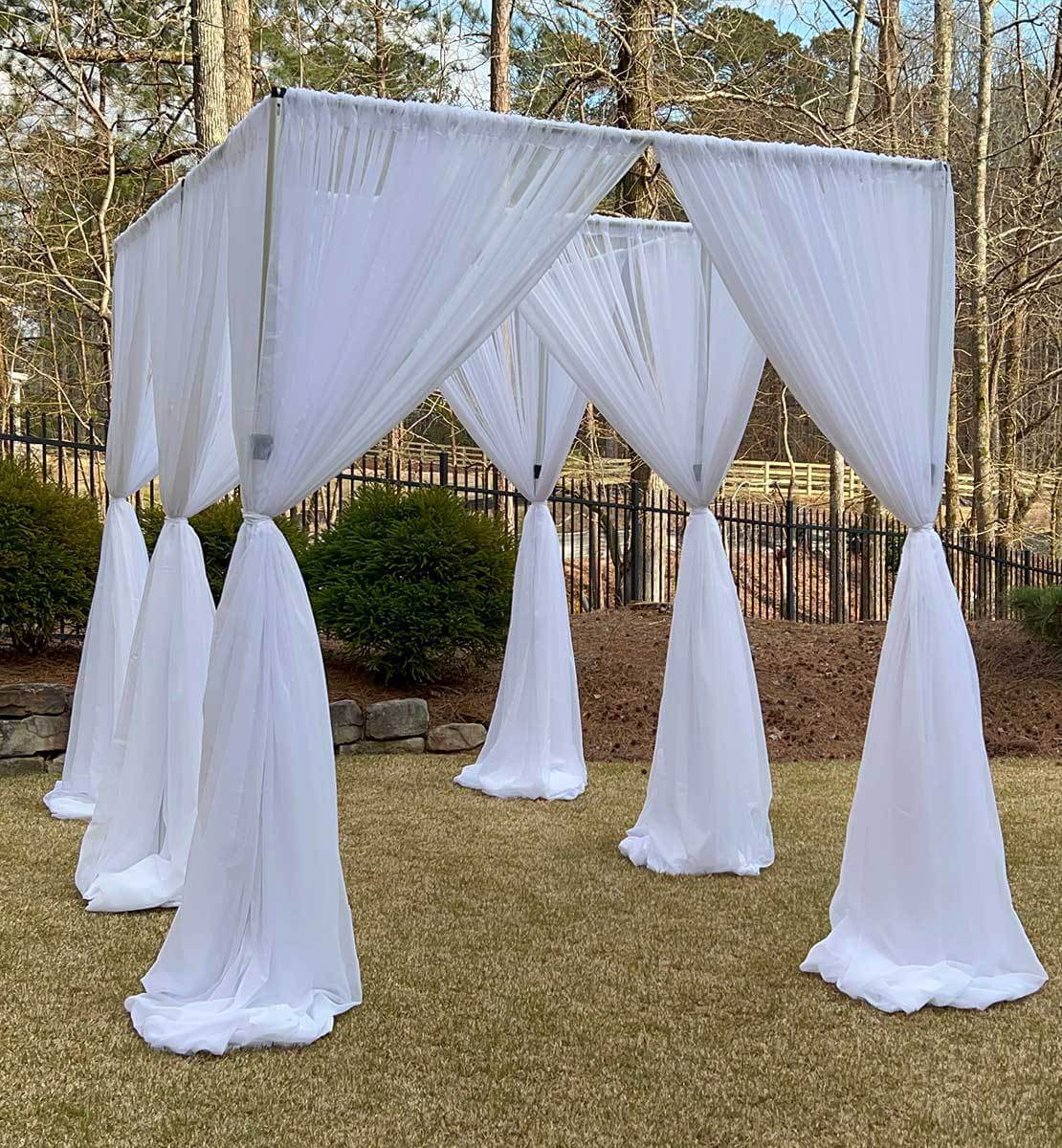 Roseytime Square Chuppah Stand 10'x 10'x 10'x 10′ Adjustment Pipe Drape Support Hardware Kit