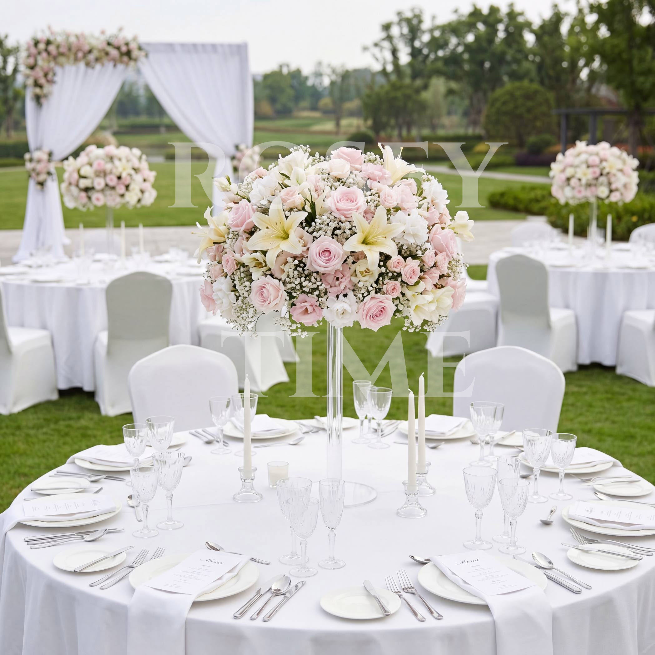 Roseytime Blush&Cream Flower Ball Centerpieces #RTB130