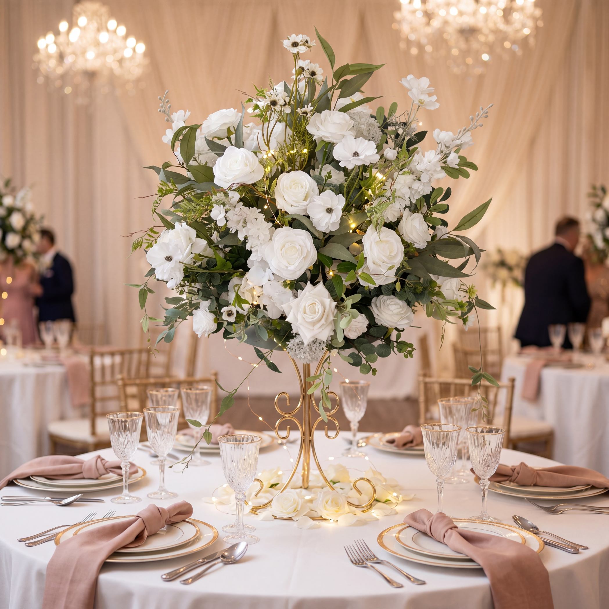 Roseytime Sylvera White&Green Flower Ball Centerpieces #RTB113