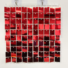 Roseytime Red Sequin Shimmer Wall Backdrop