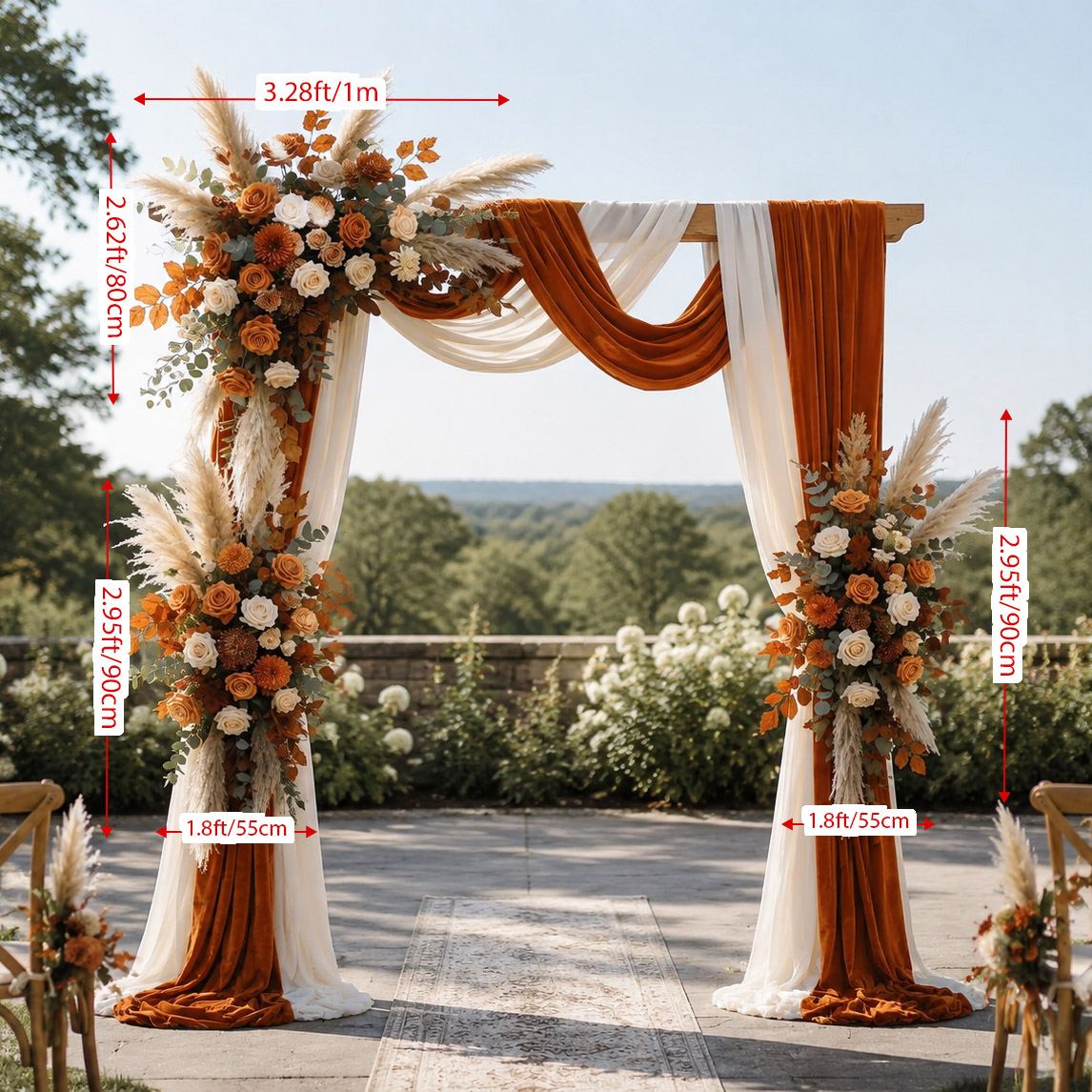 Roseytime Juliette Woodland Flower Set Flower Arch Arrangement #RTA502