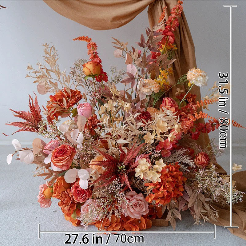 G1-Sale: Autumn Orange Arch Flowers Decor Set For Wedding&Event