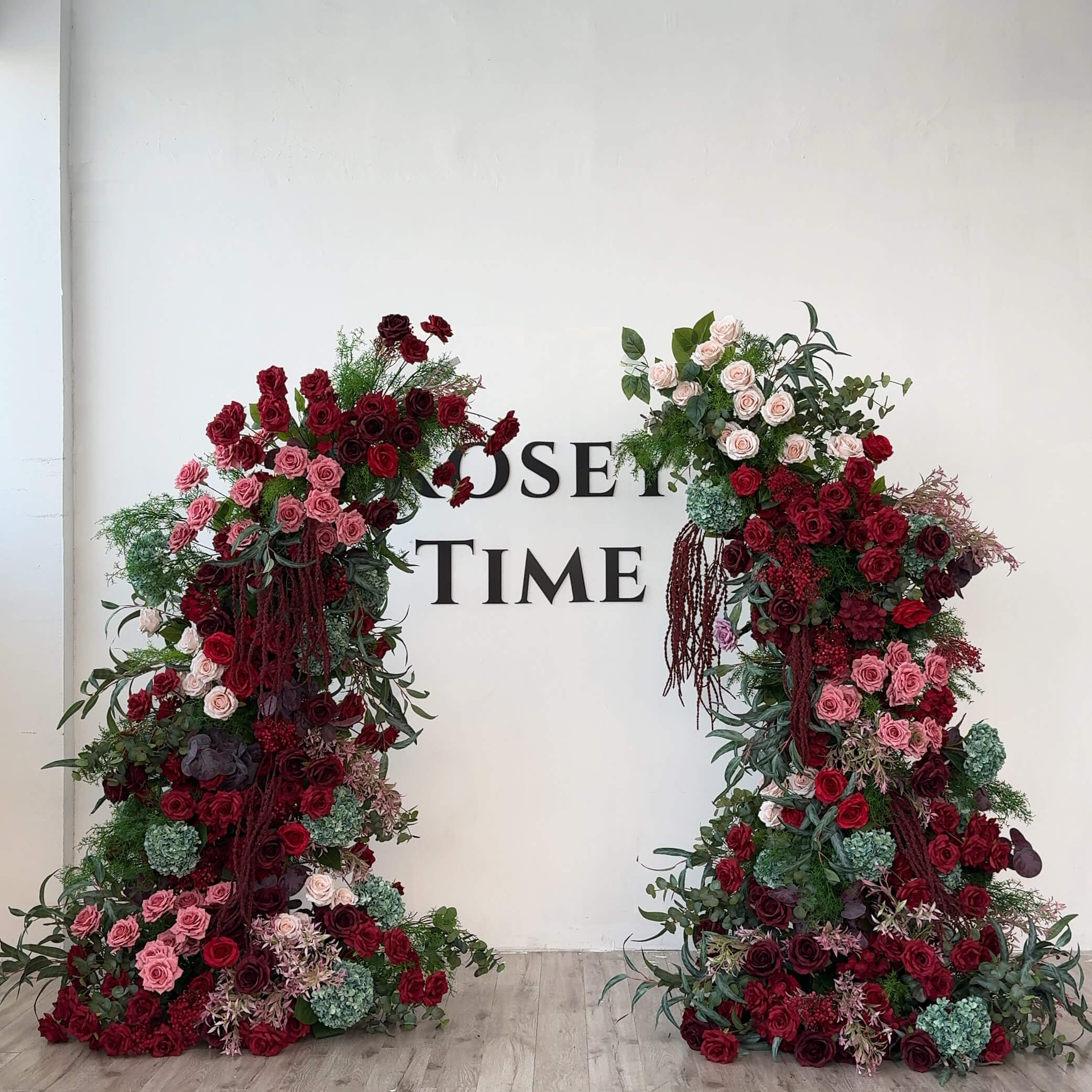 Roseytime Autumn Flower Pillars Arch With Frame #RTP088
