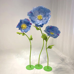 Roseytime Giant Poppy Fowers Set of 3