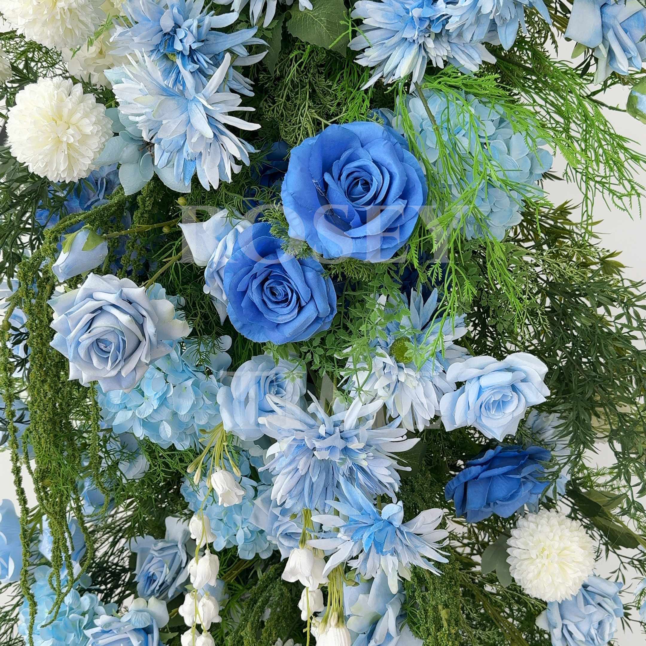 RoseyTime Blue Flower Arch n-shape Round Arch #RTA149