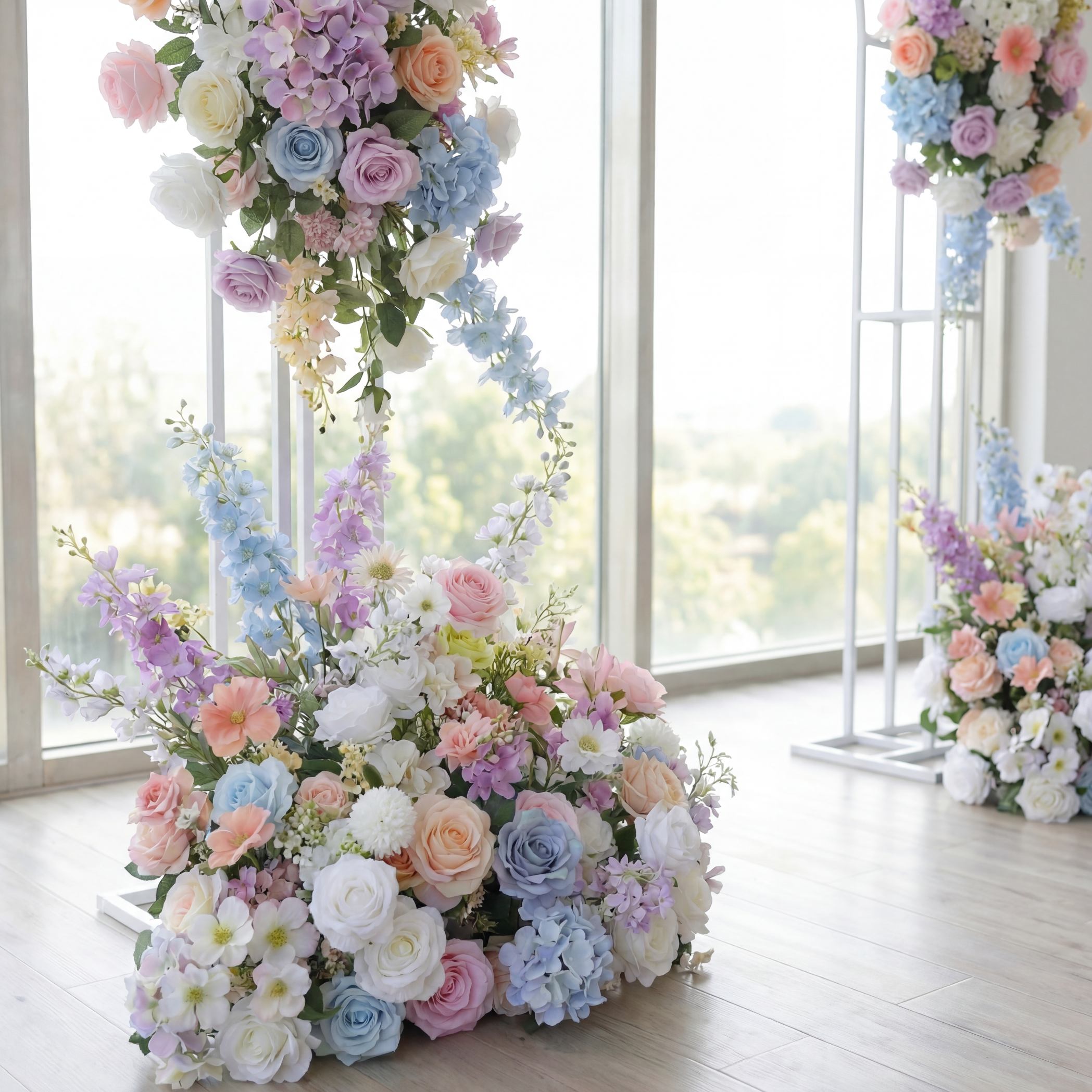 Roseytime Blue&Pink Flower Set Flower Arch Arrangement #RTA456