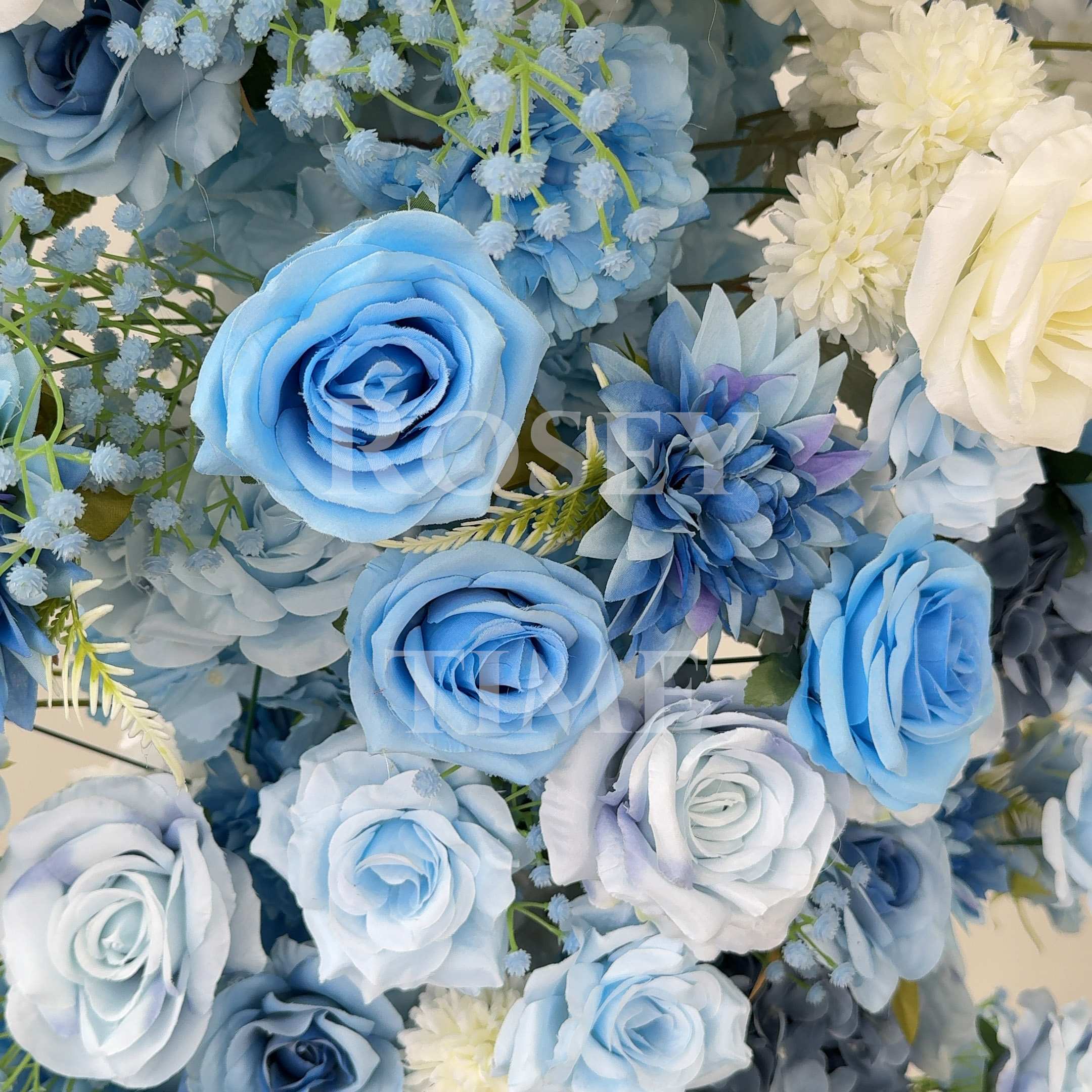 💥BF-Sale: Blue Flower Pillars Set with Frame #RTP042