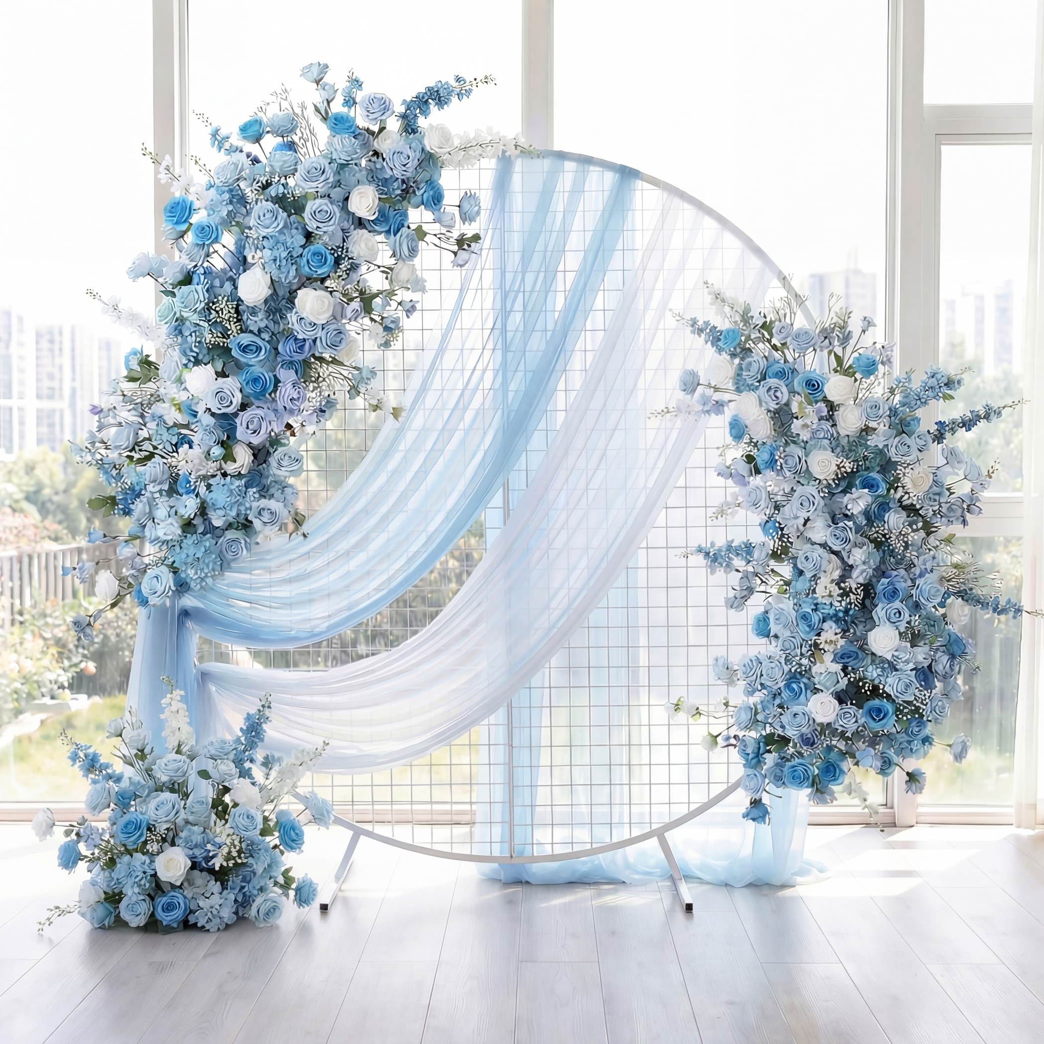 Roseytime Blue Flower Set Flower Arch Arrangement #RTA450