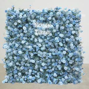 💥BF Sale 5D Blue Flower Wall Roll Up Fabric Back #RTW154