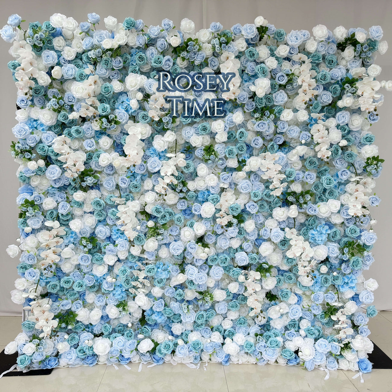 blue flower wall