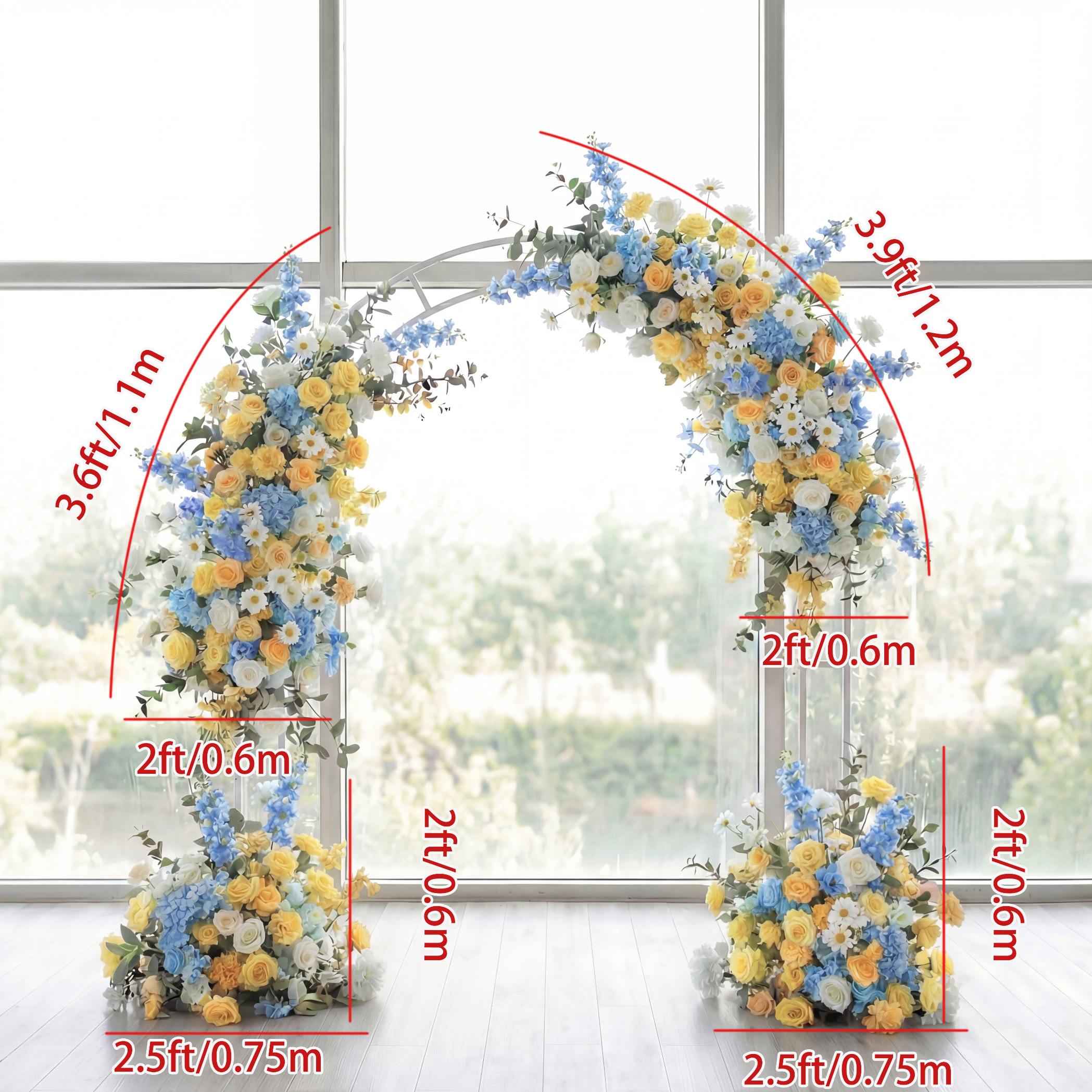 Roseytime Blue&Yellow Flower Set Flower Arch Arrangement #RTA457