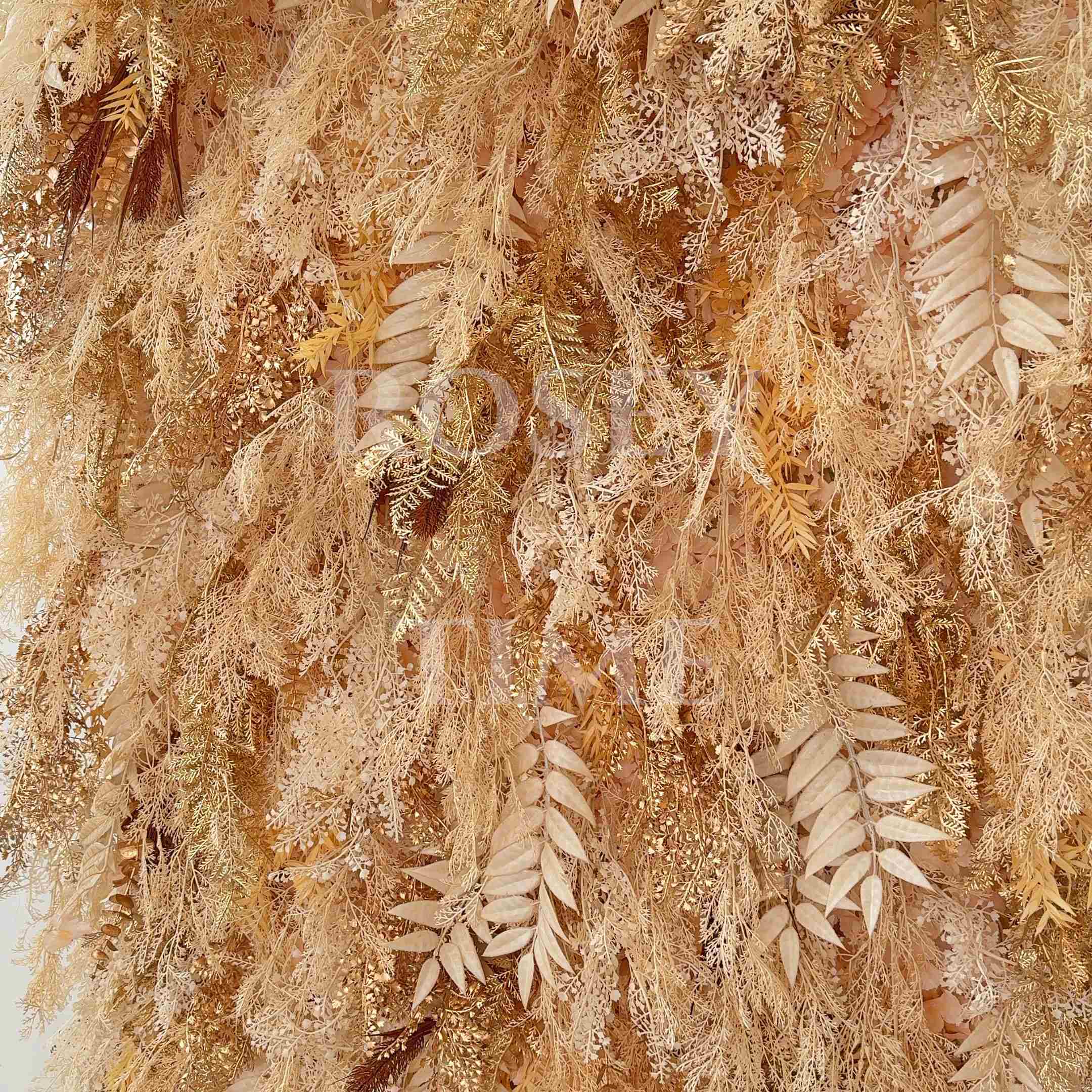 Roseytime 5D Tan Pampas Wall Backdrop Rolling Up Fabric Back #RTW327