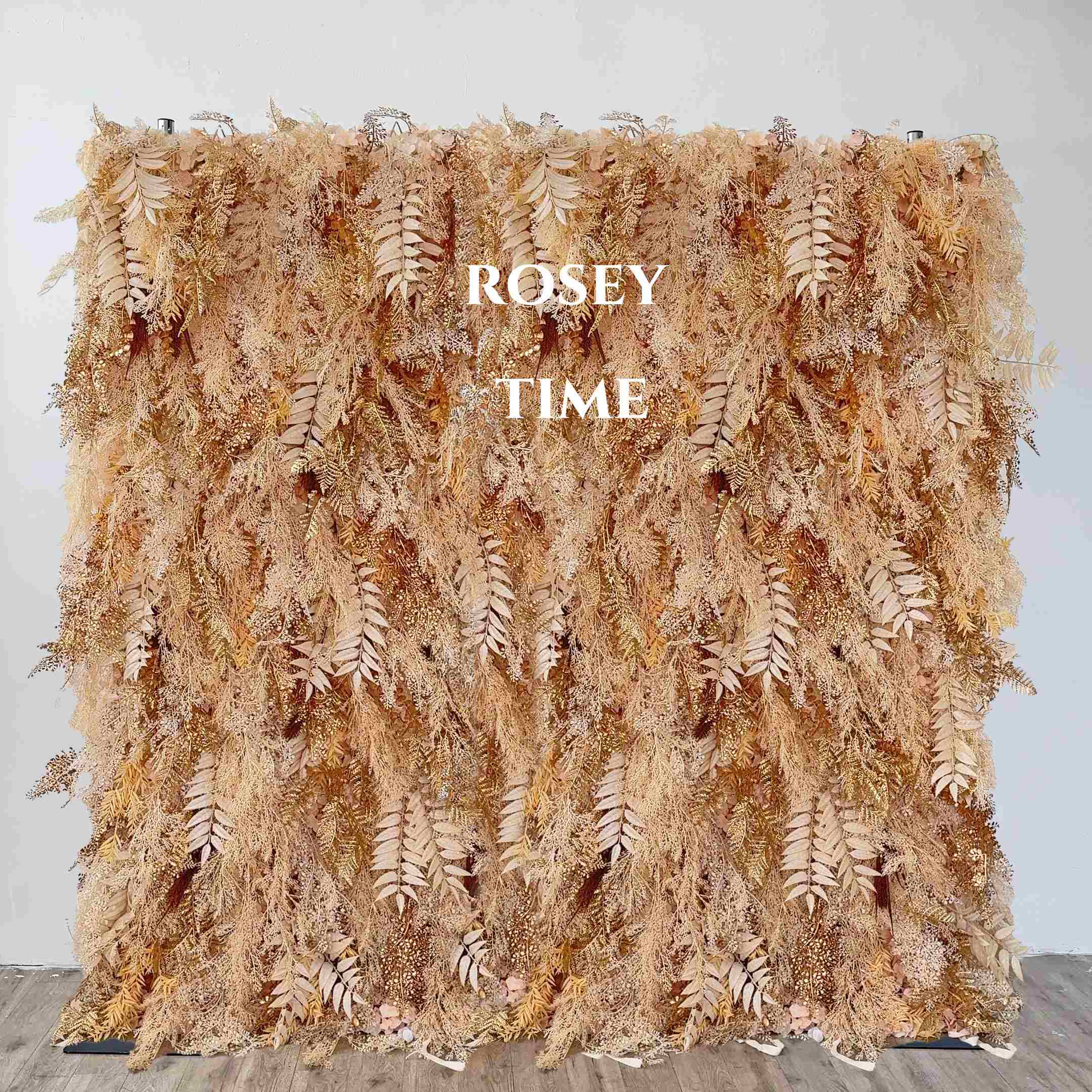 Roseytime 5D Tan Pampas Wall Backdrop Rolling Up Fabric Back #RTW327