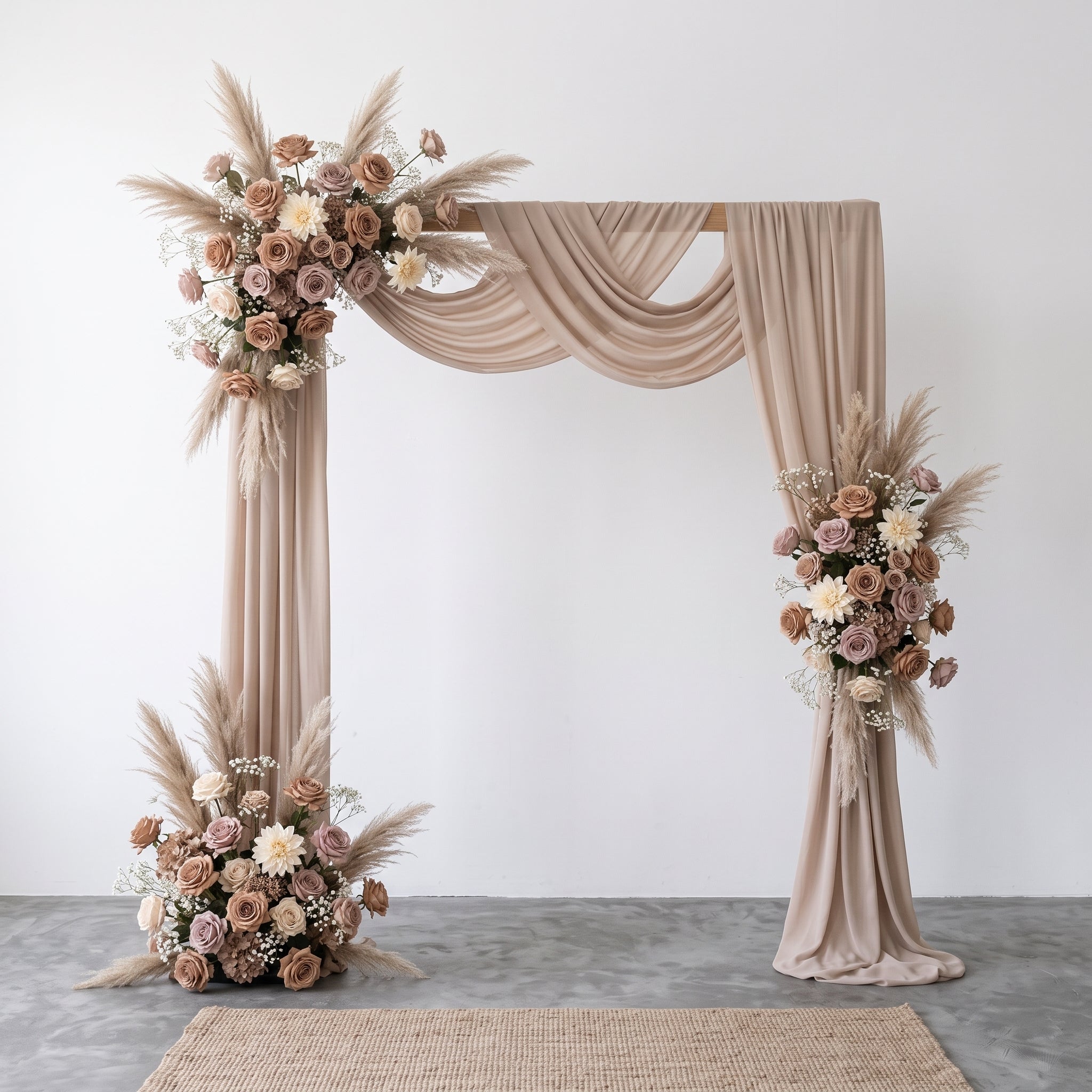 Roseytime Mocha Dune  Flower Set Flower Arch Arrangement #RTA506