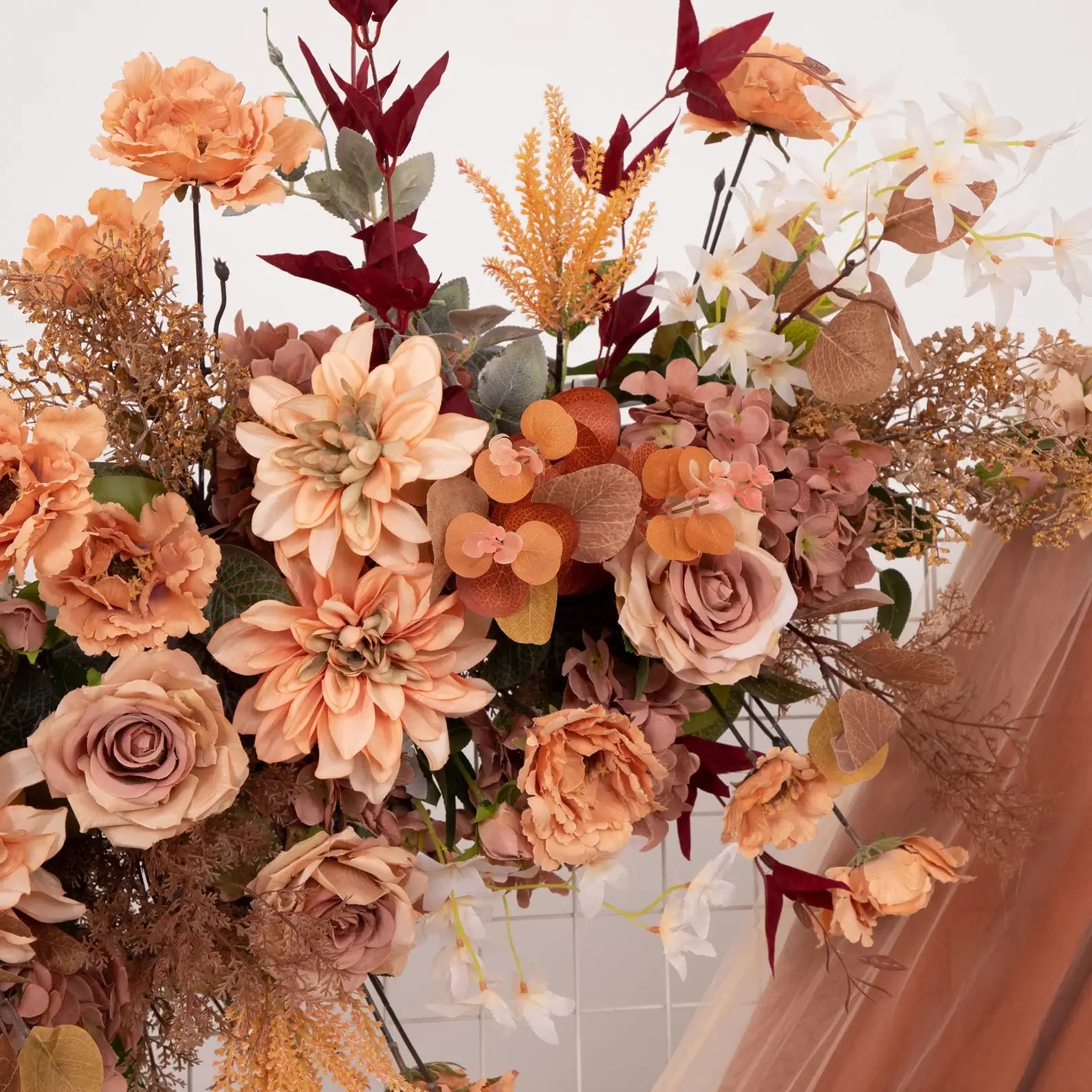 Roseytime Brown Flower Set Autumn Flower Arch Arrangement #RTA038