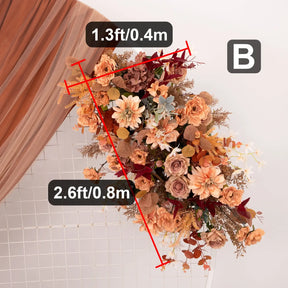 Roseytime Brown Flower Set Autumn Flower Arch Arrangement #RTA038