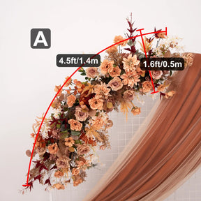 Roseytime Brown Flower Set Autumn Flower Arch Arrangement #RTA038