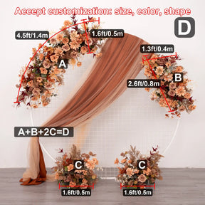 Roseytime Brown Flower Set Autumn Flower Arch Arrangement #RTA038