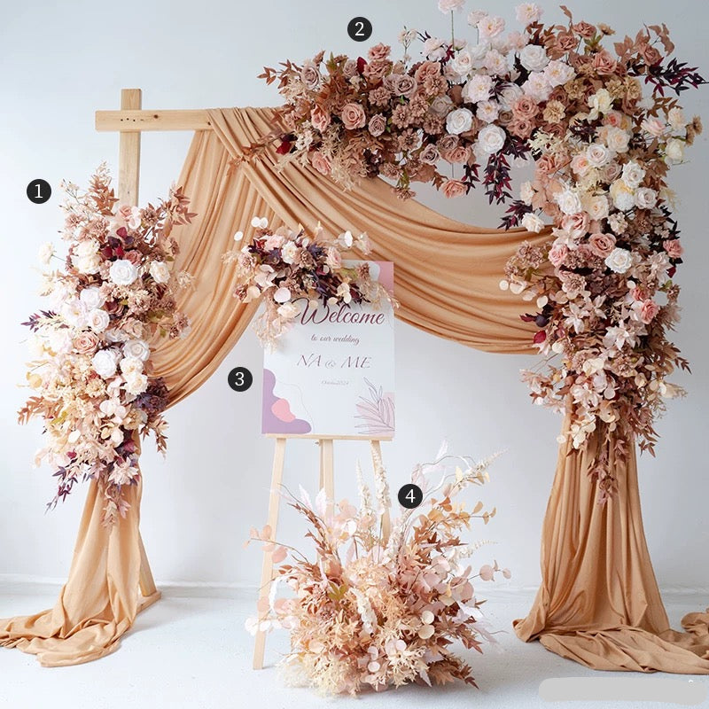 G1-Sale: Autumn Brown Arch Flowers Decor Set For Wedding&Event