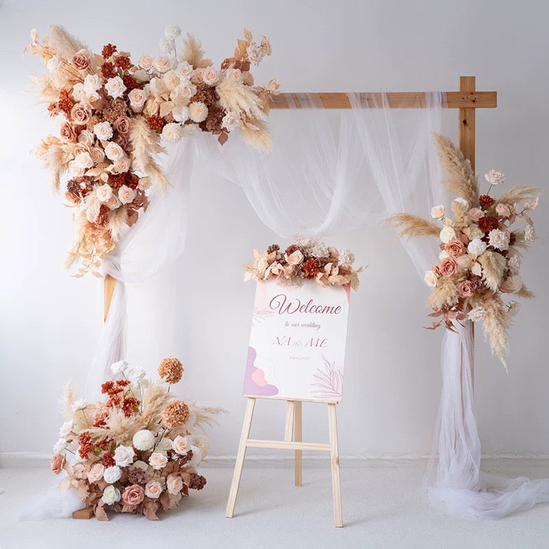 G1-Sale: Autumn Brown Arch Flowers Decor Set For Wedding&Event