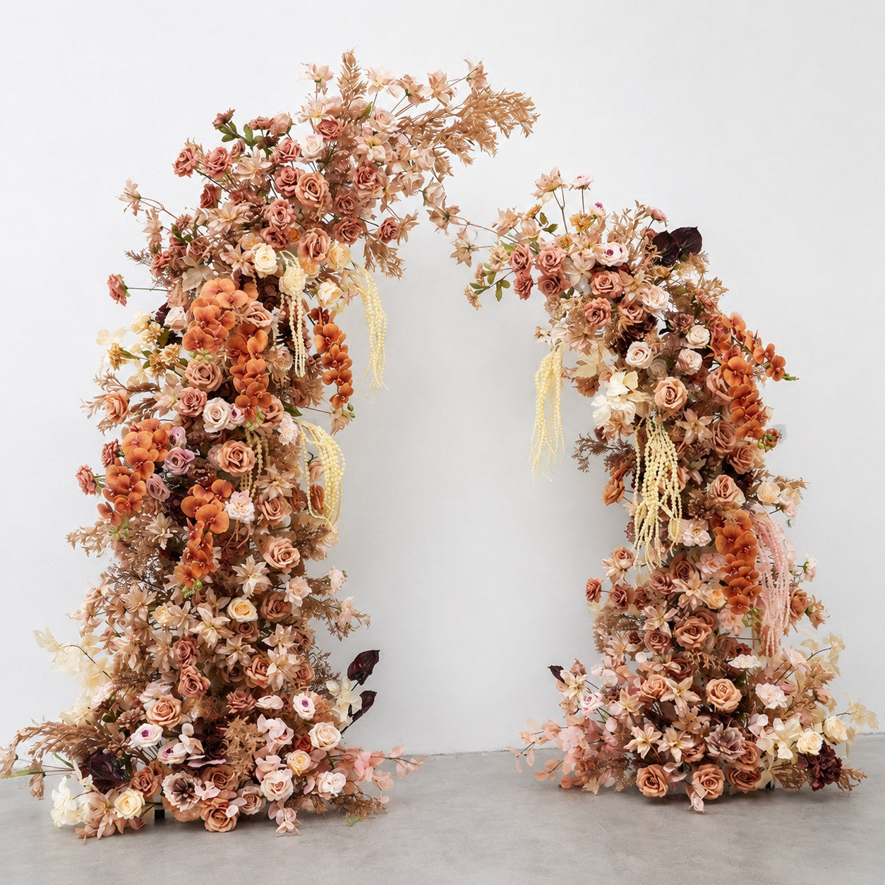 Roseytime Cocoa Estate Flower Pillars Arch with Frame #RTP157