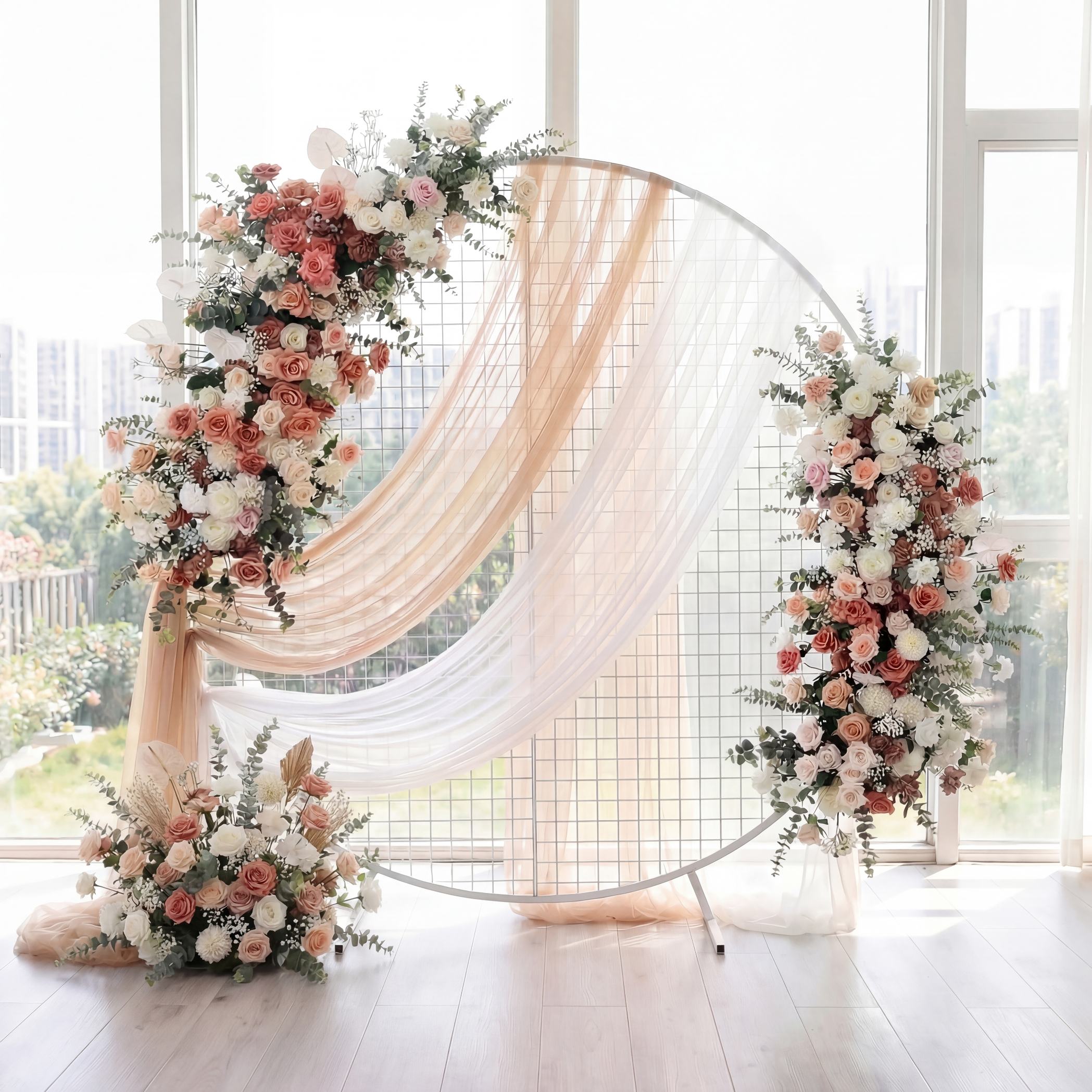 Roseytime Brown Flower Set Flower Arch Arrangement #RTA454