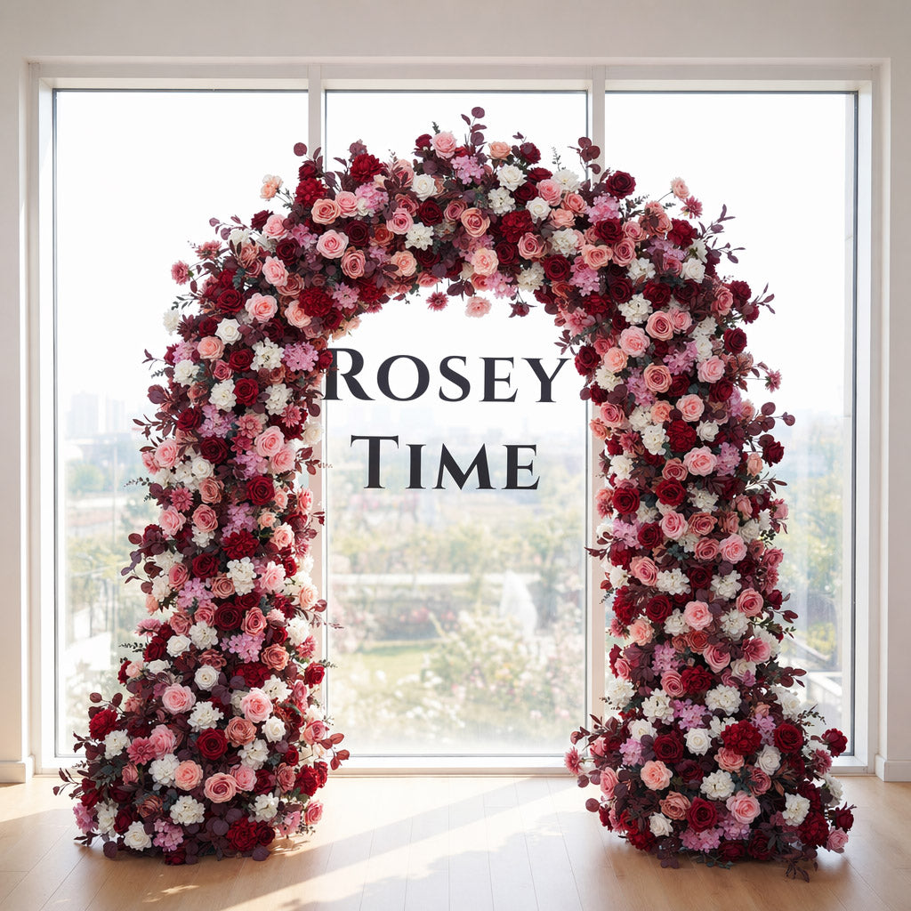 RoseyTime Camellia Reverie Flower Arch n-shape Round Arch #RTA498