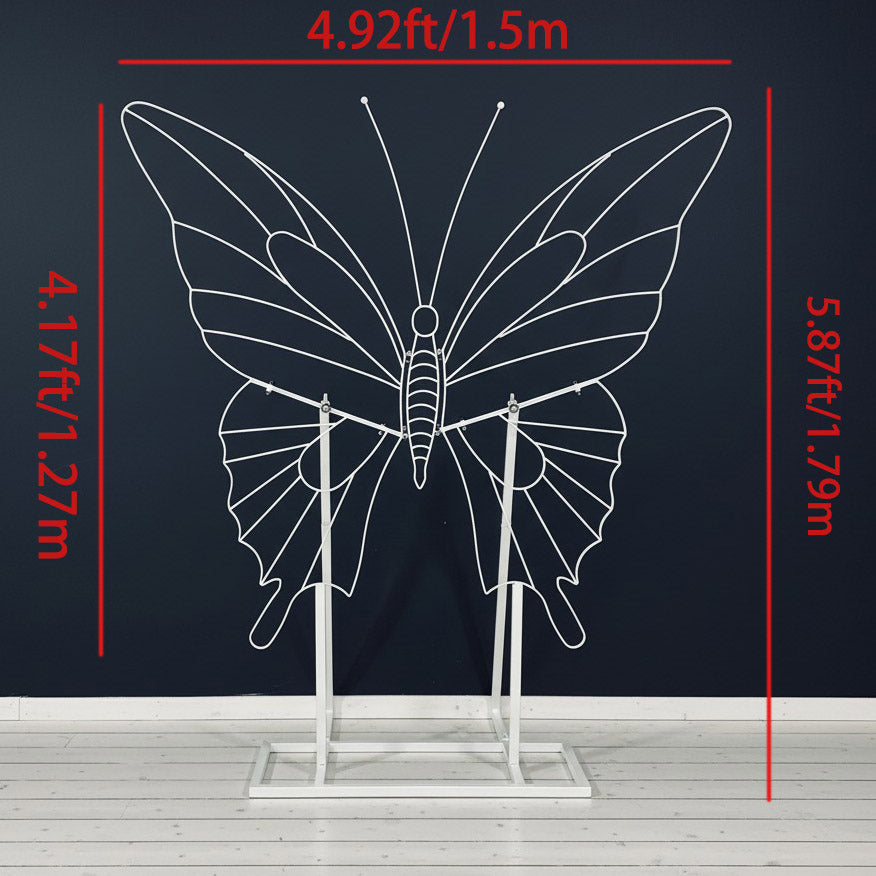 Roseytime Black Tulle Butterfly Backdrop Wall Roll Up Fabric Back #RTW397