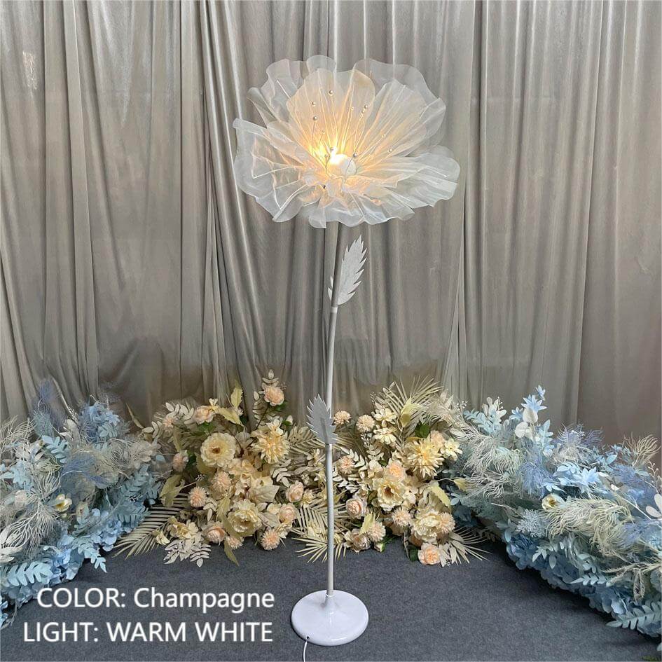 Roseytime Luminous Organza Flower Floor Lamps