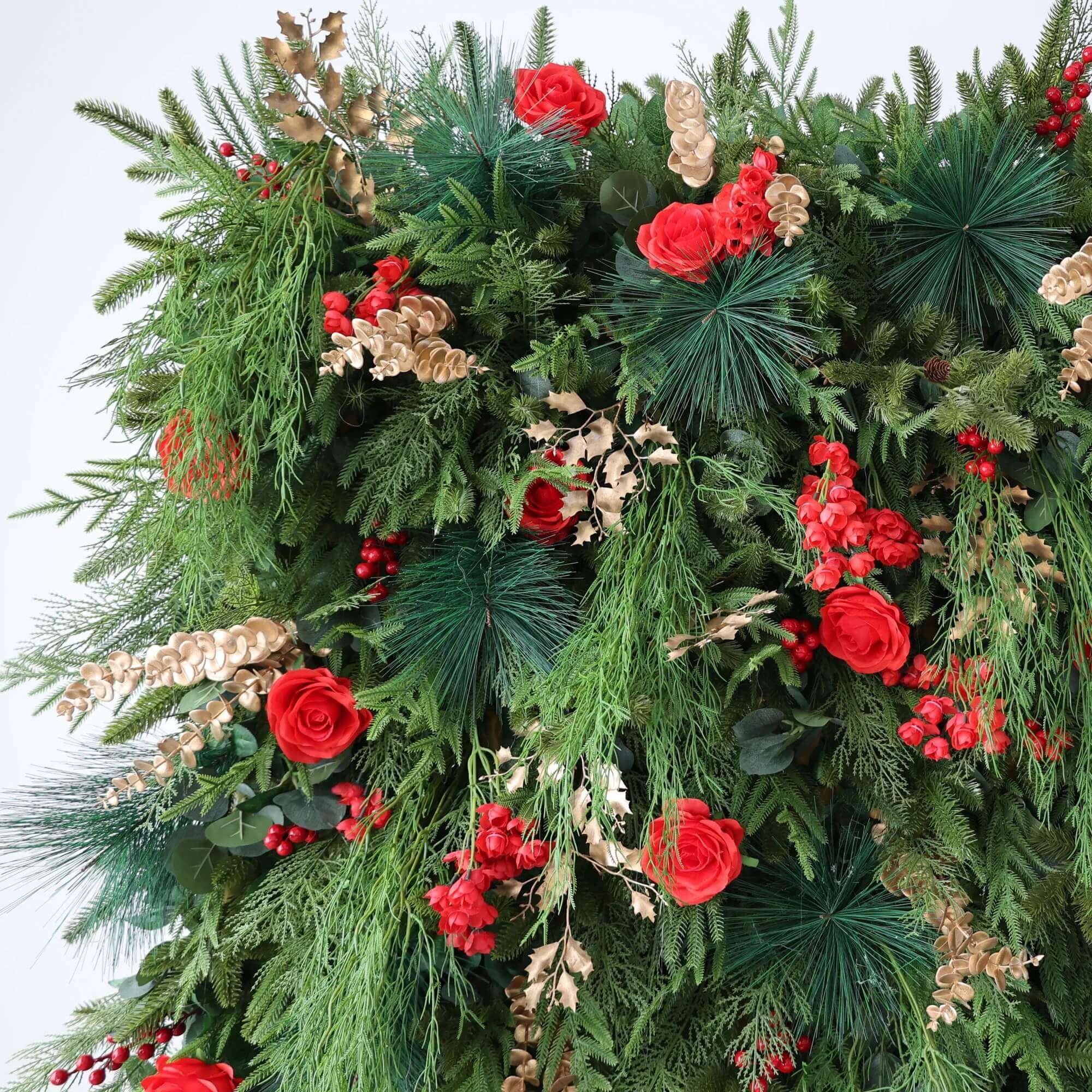 Roseytime Christmas Square Flower Arch Fabric Back#RTA144