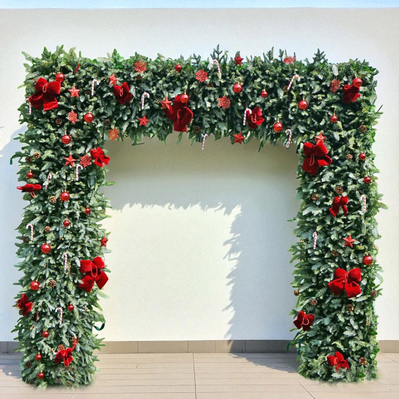 New-Sale: Christmas Square Flower Arch Fabric Back#RTA138