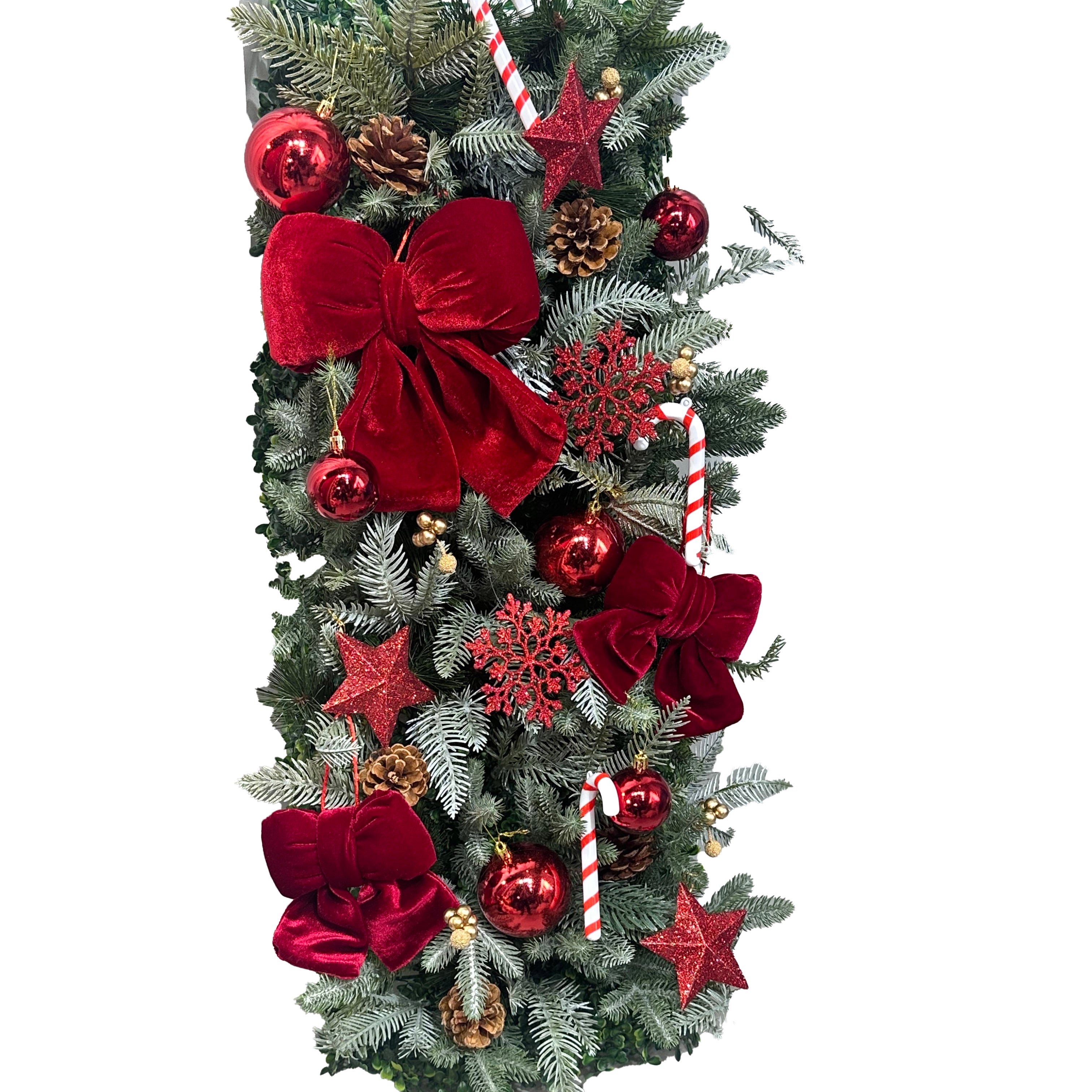 New-Sale: Christmas Square Flower Arch Fabric Back#RTA138