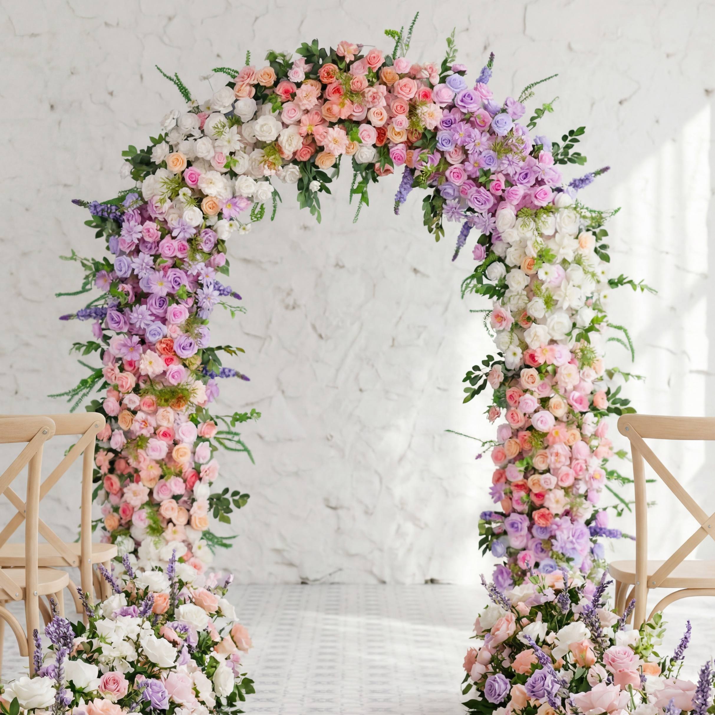RoseyTime Colorful Flower Arch n-shape Round Arch #RTA121