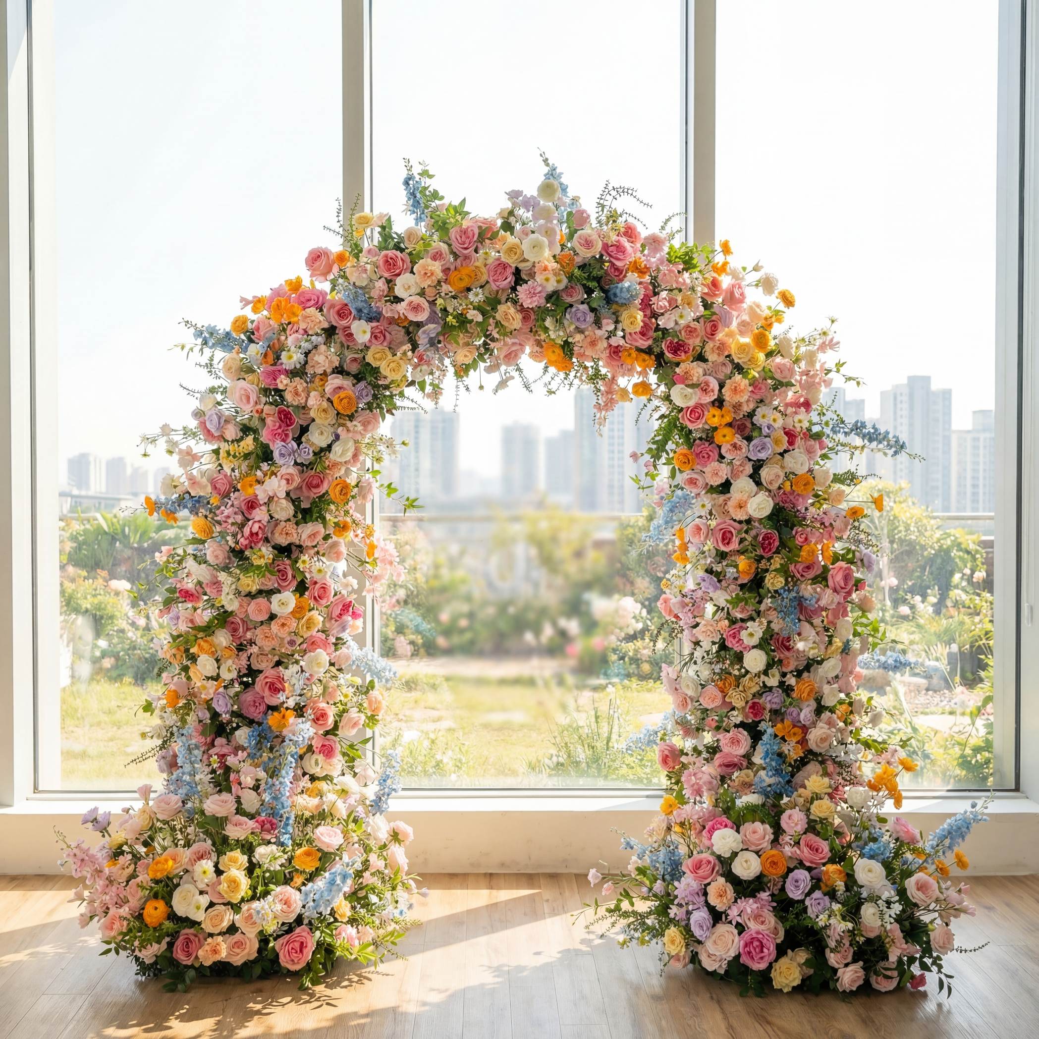 RoseyTime Colorful Flower Arch n-shape Round Arch #RTA410